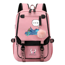 Usb Student Backpack Men's And Women's Casual Woven Strap Flip Backpack
