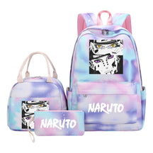Naruto Teenage Girls School Bag Lunch Bag Three Piece Backpack Set