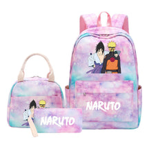 Naruto Student Girl Backpack Lunch Bag Three Piece Set Backpack Set