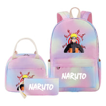 Naruto Student Girl Backpack Lunch Bag Three Piece Set Backpack Set