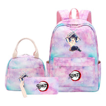 Cartoon Fashion Student Girls School Bag Lunch Bag Three Piece Set Backpack Set