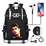Football Star Cristiano Ronaldo Printed Youth Backpack, Backpack, Leisure Travel Backpack