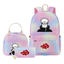 Naruto Teenage Student Girls School Bag Lunch Bag Three Piece Set Backpack Set