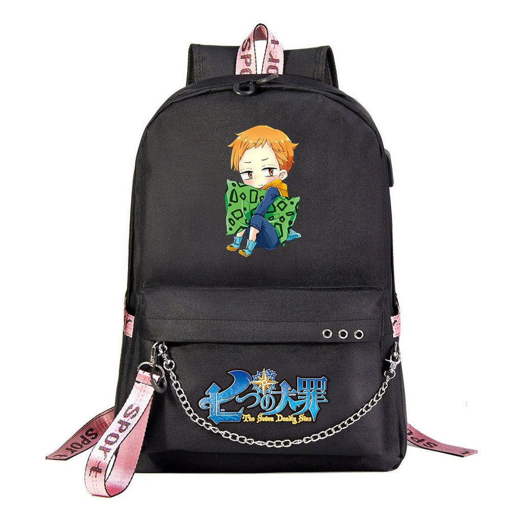 Usb Youth Student Backpack For Boys And Girls Leisure Travel Backpack