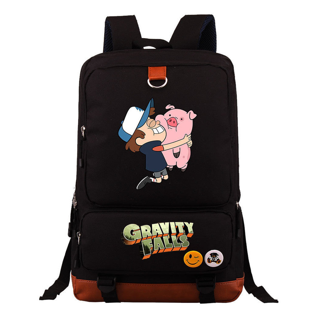 Strange Town Youth Student School Bag Large Capacity Travel Bag Men's And Women's Backpack