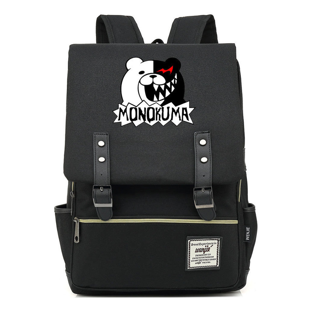Printed Student Backpack With Men's And Women's Casual Belt Buckle, Classic Backpack