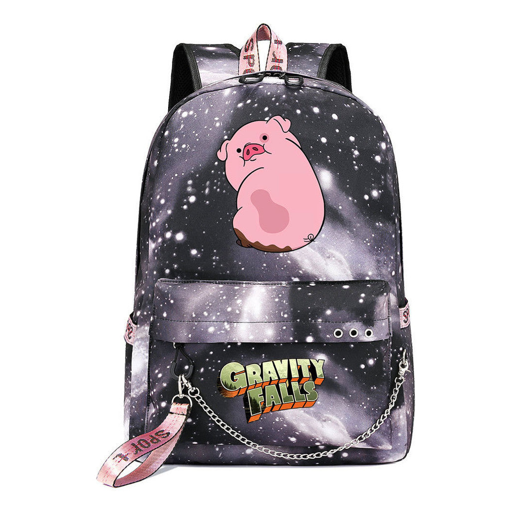 Cartoon Strange Town Youth Student School Bag Men's And Women's Leisure Travel Backpack