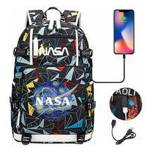 Nasa Fashion Printed Usb Student Backpack For Leisure Travel Backpack