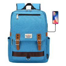 Printed Teenage Student Backpack For Men And Women With Casual Belt Buckle Usb Backpack