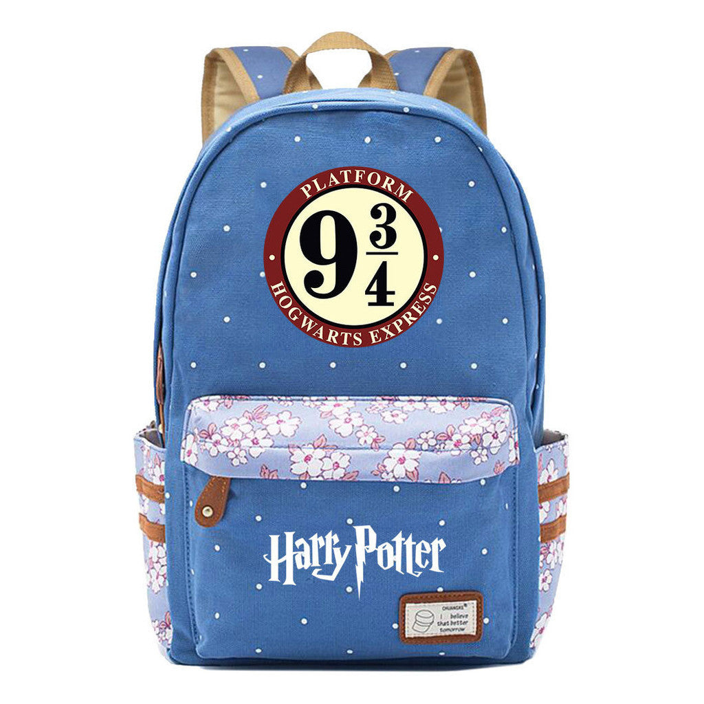 School Of Witchcraft And Wizardry Youth Student School Bag Fragmented Canvas Girl Backpack