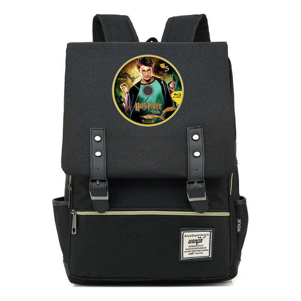 School Of Witchcraft And Wizardry Printed Youth School Bag Casual Belt Buckle Classic Backpack