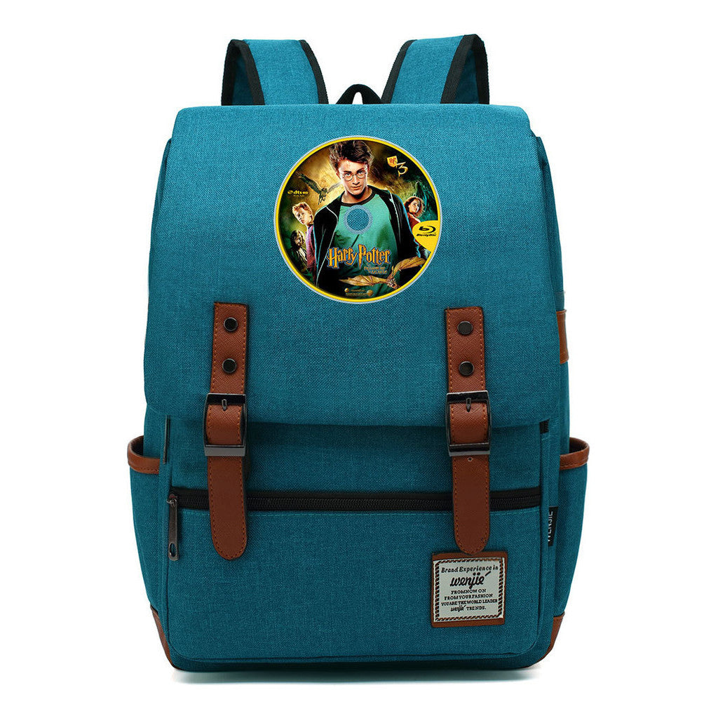 School Of Witchcraft And Wizardry Printed Youth School Bag Casual Belt Buckle Classic Backpack