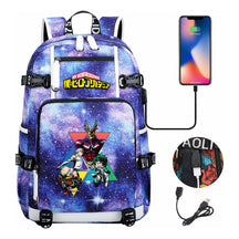 My Heroes Academy Usb Youth Student Backpack For Men And Women's Travel Backpacks