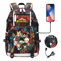 My Heroes Academy Usb Youth Student Backpack For Men And Women's Travel Backpacks