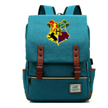 School Of Witchcraft And Wizardry Youth Backpack Usb Leisure Belt Buckle Backpack