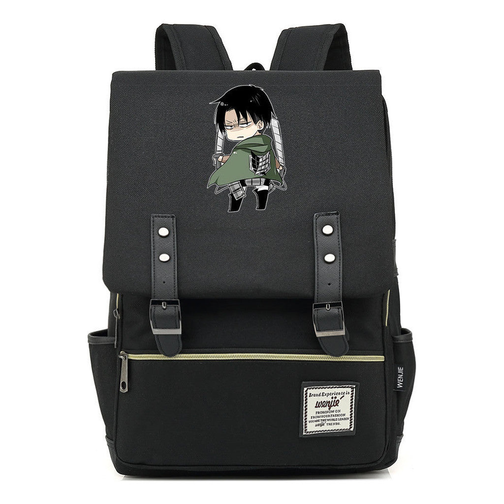 The Giant Of Manga Attack Printed Teenage Student Backpack For Men And Women With Casual Belt Buckle Classic Backpack 43*29*13.5cm
