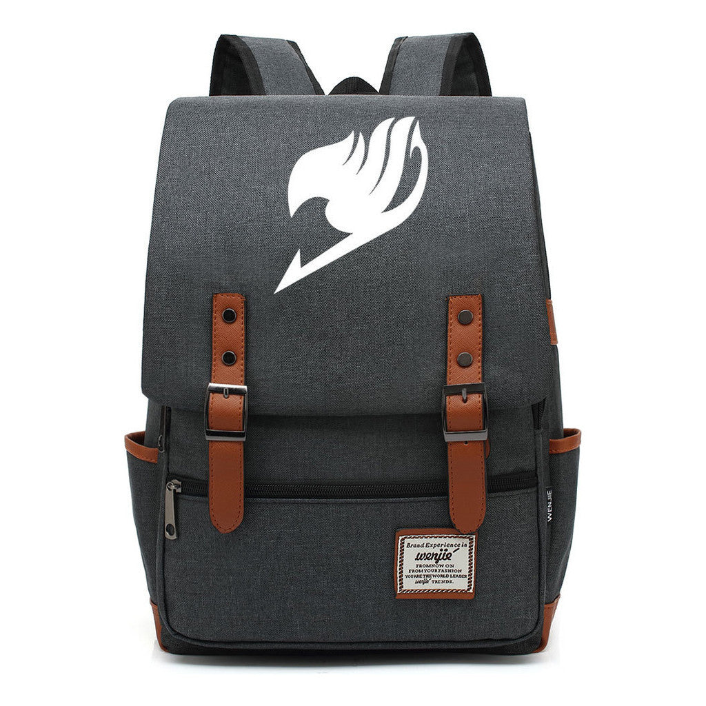 Printed Teenage Student Backpack For Men And Women With Casual Belt Buckle Classic Backpack