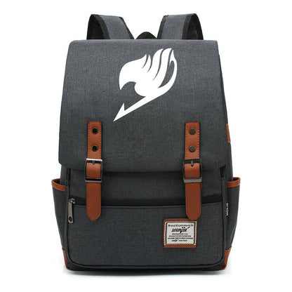 Printed Teenage Student Backpack For Men And Women With Casual Belt Buckle Classic Backpack