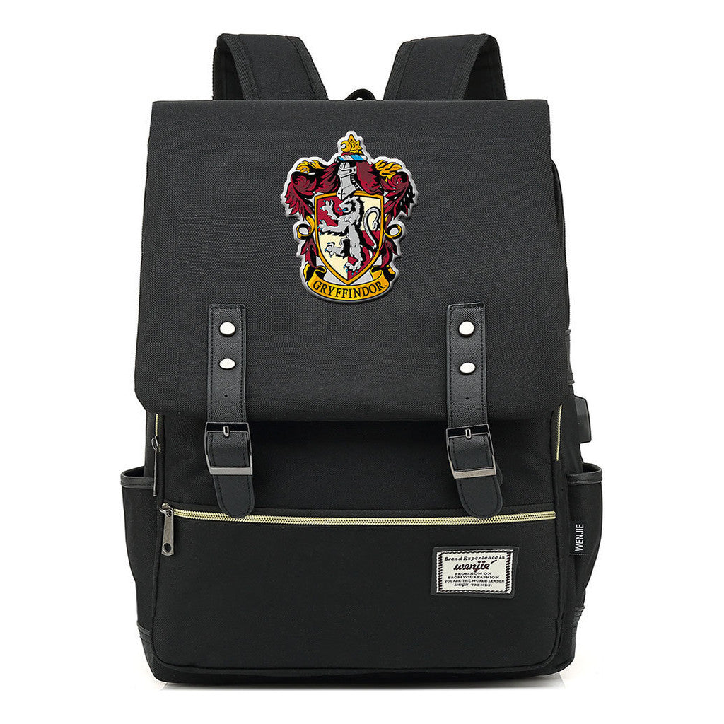 School Of Magic Schoolbag Usb Leisure Belt Buckle Backpack Men And Women