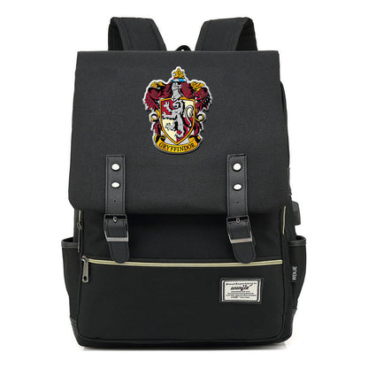 School Of Magic Schoolbag Usb Leisure Belt Buckle Backpack Men And Women