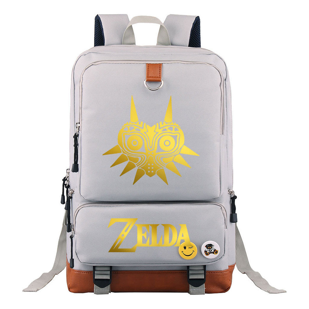 Golden Selda Kingdom Tear Print Youth Student School Bag Travel Bag Shoulder Travel Backpack