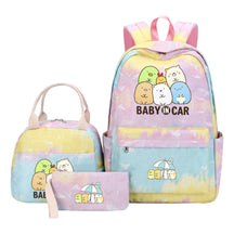 Game Corner Biology Youth School Bag Lunch Bag Three Piece Set Backpack Set