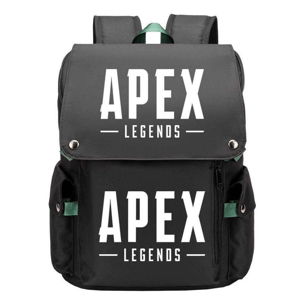 Apex Hero Print Usb Charging Cap Head Style Student School Bag Casual Backpack