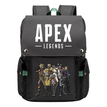 Apex Hero Print Usb Charging Cap Head Style Student School Bag Casual Backpack