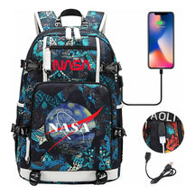 Nasa Fashion Printed Student Backpack With Large Capacity Leisure Travel Backpack