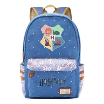 School Of Witchcraft And Wizardry Student Backpack With Floral Canvas Backpack