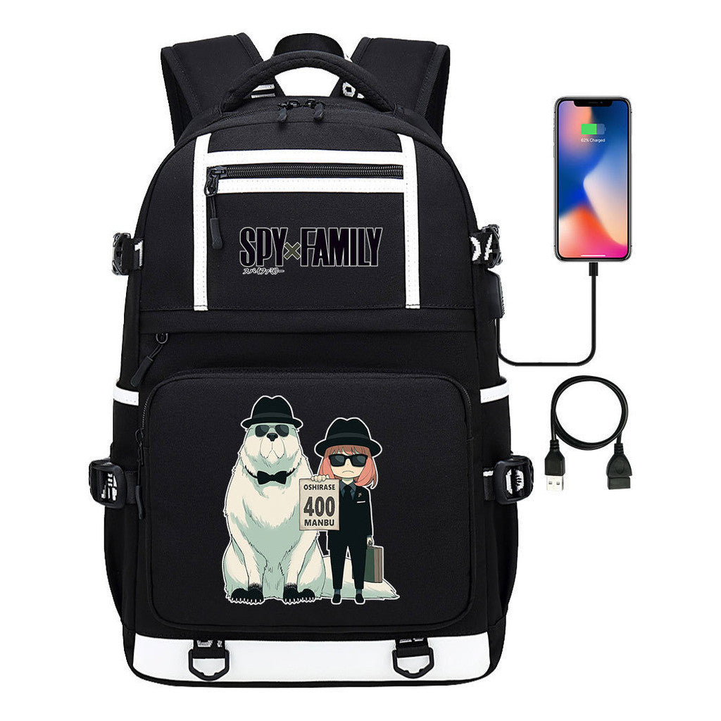 Comic Print Usb Youth Student Backpack For Men And Women, Backpack Leisure Travel