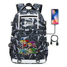 Legend Of Zelda Printed Usb Youth School Bag Backpack Leisure Travel Bag