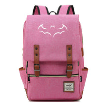 Superhero Batman Print Youth Student Backpack Casual Belt Buckle Classic Backpack