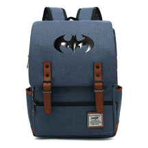 Superhero Batman Print Student Backpack Casual Belt Buckle Classic Backpack