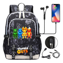 Printed Youth Student Backpack Usb Casual Backpack