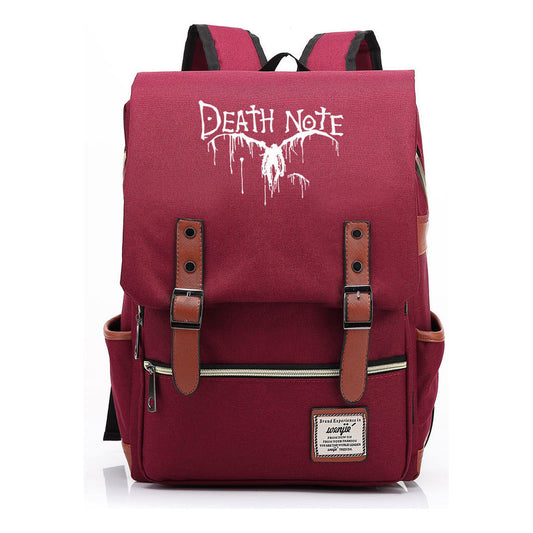 Manga Death Note Youth Student School Bag Men's And Women's Leisure Belt Buckle Backpack