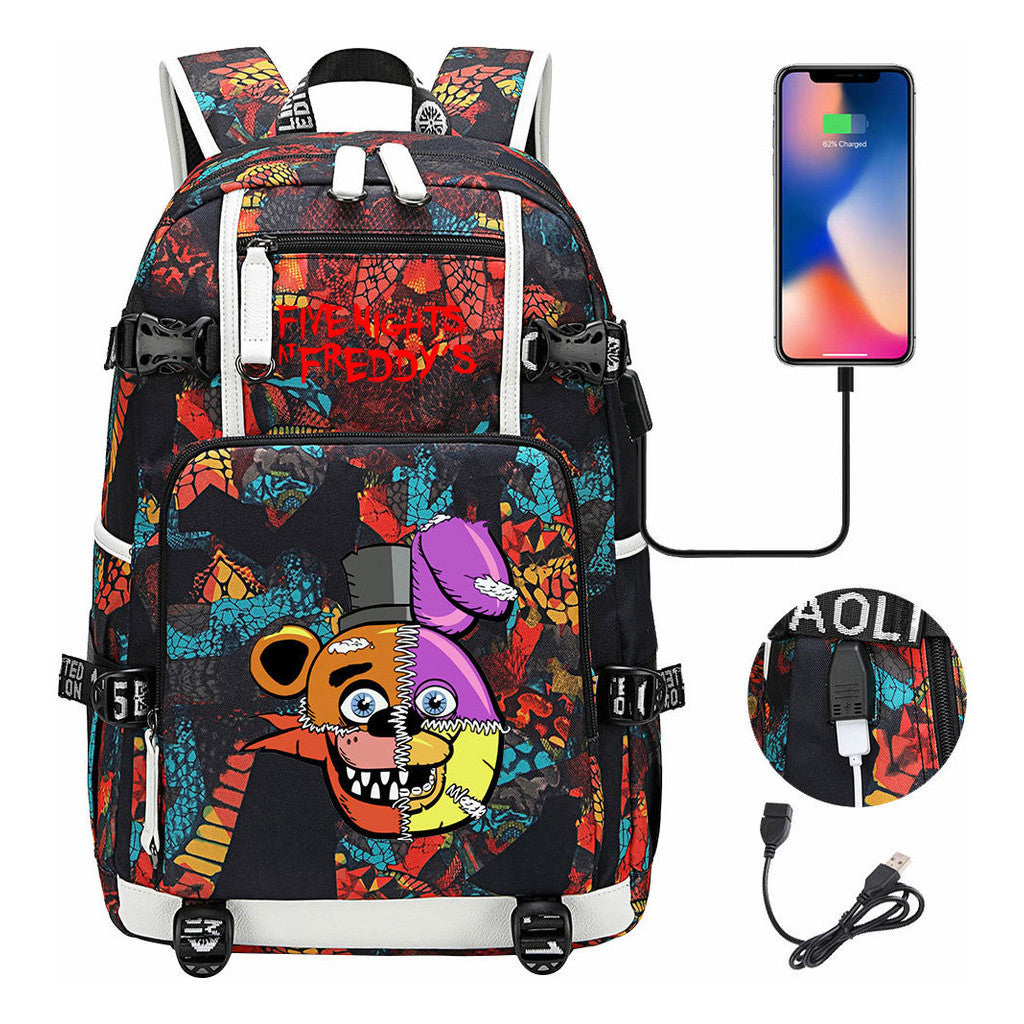 Toy Bear Game Peripheral Usb Youth Student Backpack For Men And Women's Leisure High-capacity Travel Backpack