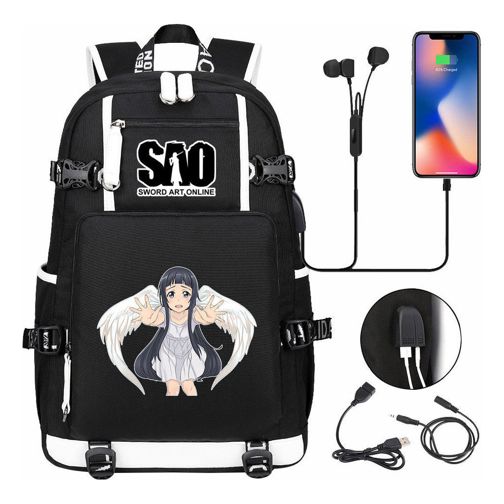 Sword God Domain Usb Youth Student Backpack For Men And Women's Leisure Travel Backpack