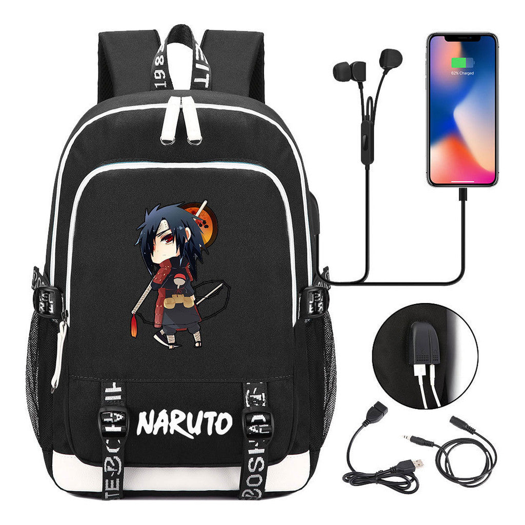 Naruto Student Backpack Usb Men's And Women's Casual Backpack