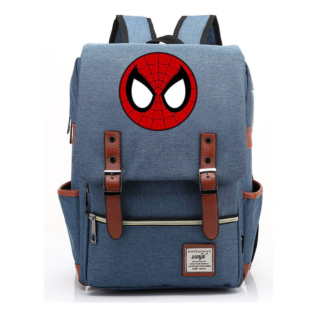 Superhero Printed Youth Student Backpack, Classic Backpack For Men And Women