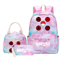Naruto Teenage Girls School Bag Lunch Bag Three Piece Backpack Set