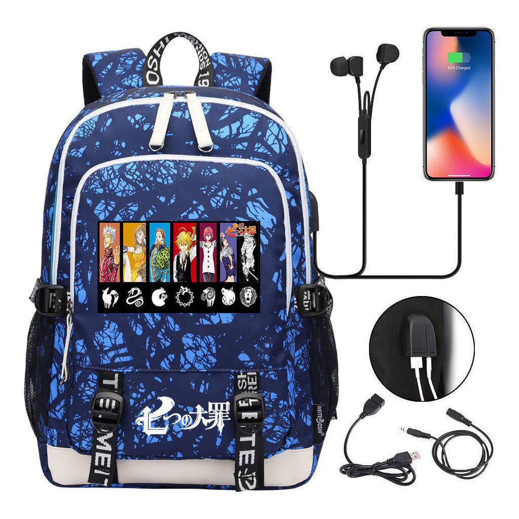 Junior Student Backpack Usb Leisure Backpack For Boys And Girls
