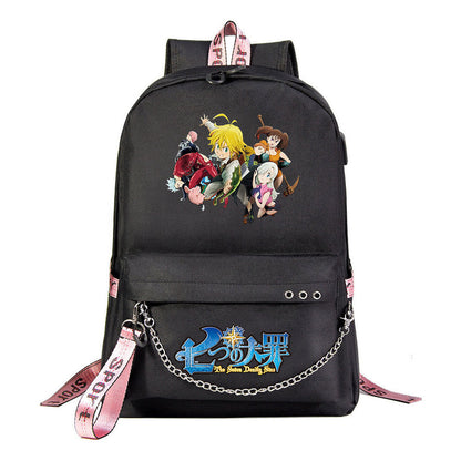 Usb Youth Student Backpack For Boys And Girls Leisure Travel Backpack