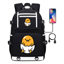 Cartoon Lazy Egg Usb Youth Student School Bag Men's And Women's Backpack Leisure Travel Bag
