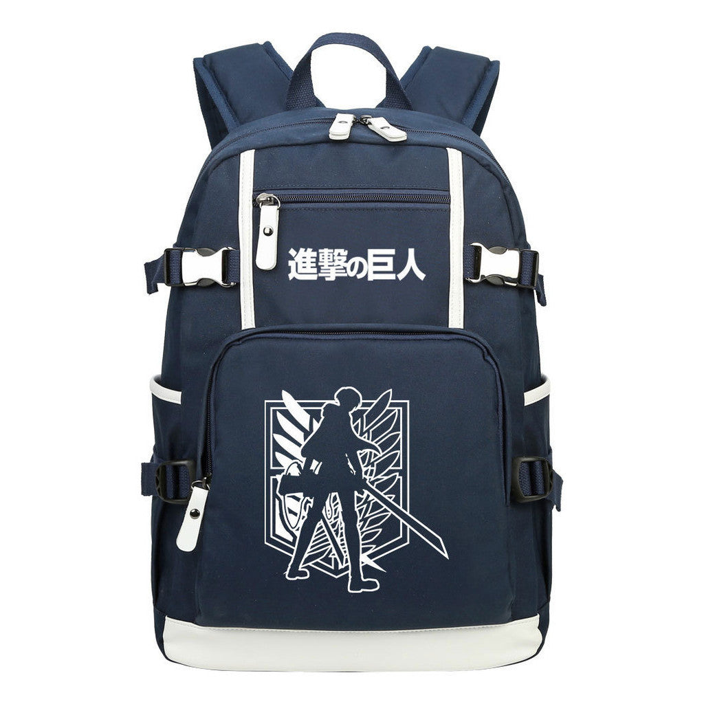 Giant Winged Soldier Captain Of Anime Attack Student Backpack, Leisure Travel Backpack