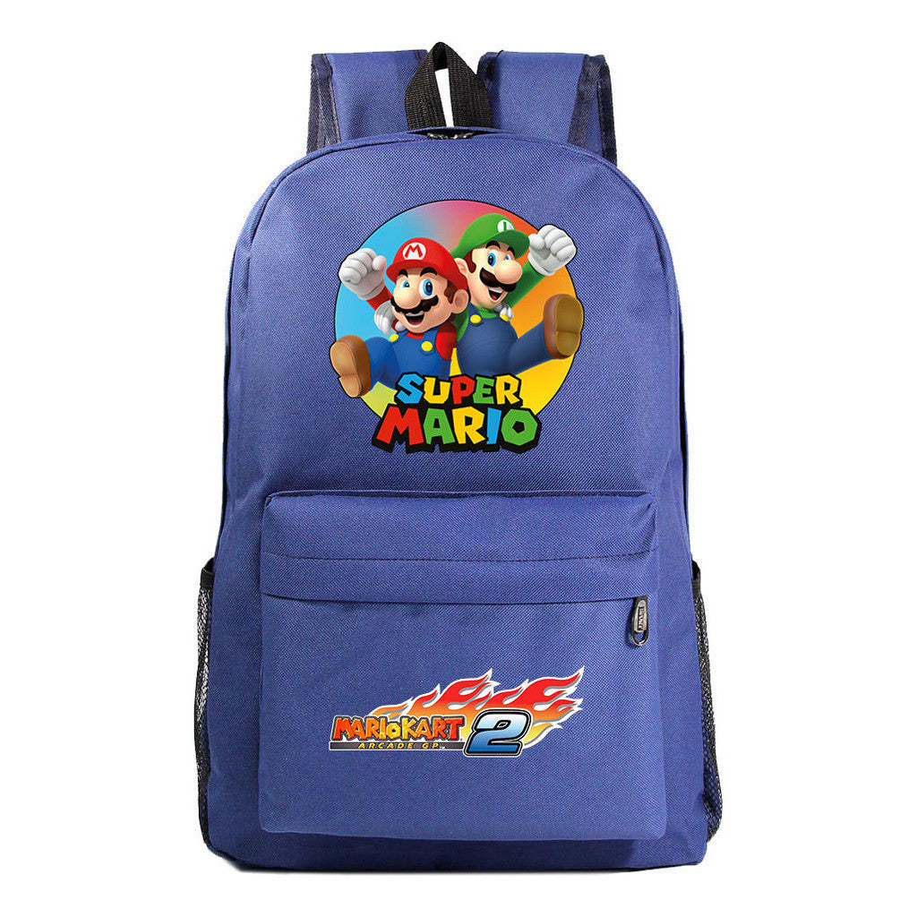 Super Mario Starry Sky Student Backpack For Men And Women's Leisure Travel Backpack