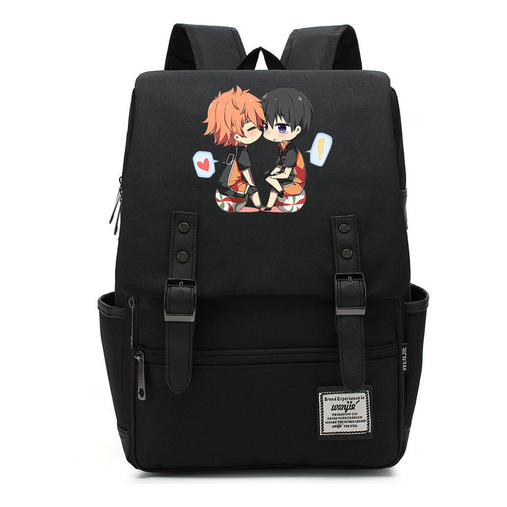 Volleyball Youth Printed Student School Bag Casual Belt Buckle Classic Backpack