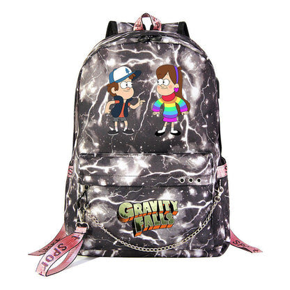Cartoon Strange Town Youth Student School Bag Men's And Women's Leisure Travel Backpack