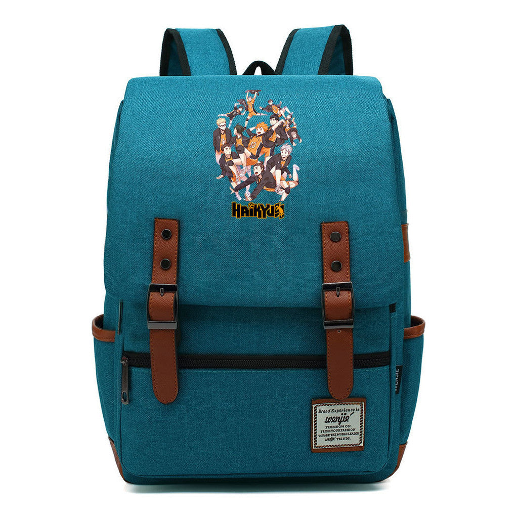 Volleyball Youth Printed Student School Bag Casual Belt Buckle Classic Backpack