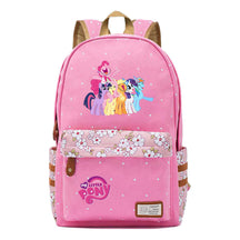 Pony Unicorn Youth Student School Bag Fragmented Canvas Girl Backpack